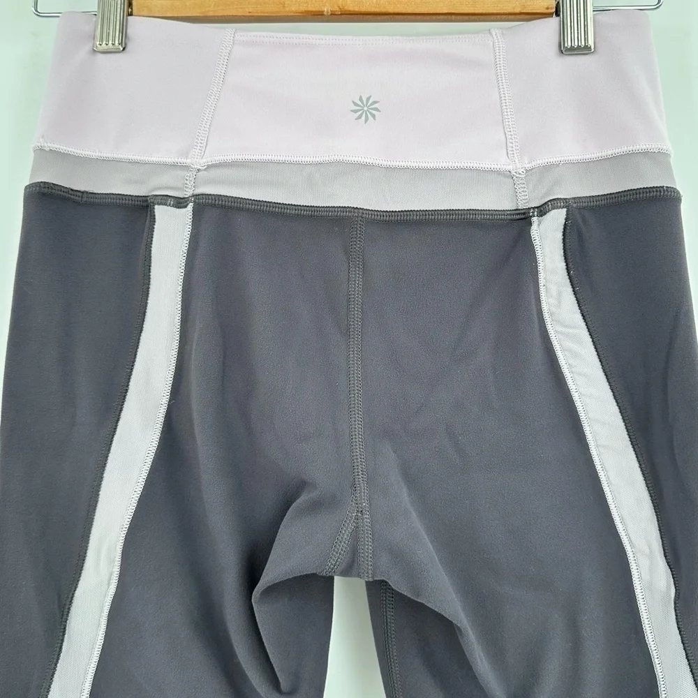 ATHLETA Women’s Pink/Gray Yoga Fitness Compression Leggings Size Small